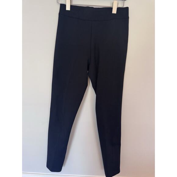 VINCE Stretch High-Rise Leggings Women’s Black M Tech Ponte Seamed Casual Career - Picture 3 of 14